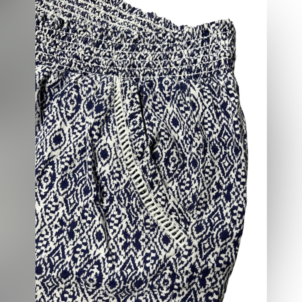Briggs New York Size XL Women’s Shorts Linen Blend Pull-On Summer Blue White - Picture 8 of 16
